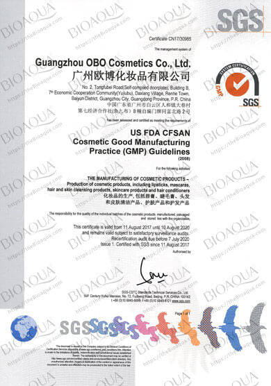 bioaqua FDA certified