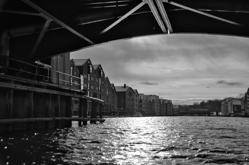 Trondheim from under a bridge