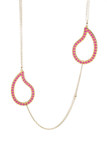 Diversey Staggered Dotted Paisley Necklace