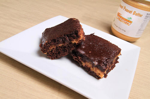 Use coconut oil to make coconut peanut butter whole wheat brownies recipe photo