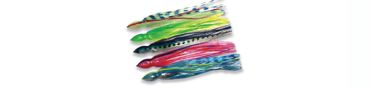 Replacment trolling lure skirts in a full range of colors.