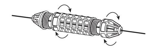 Bait chum chamber that can be unscrewed.