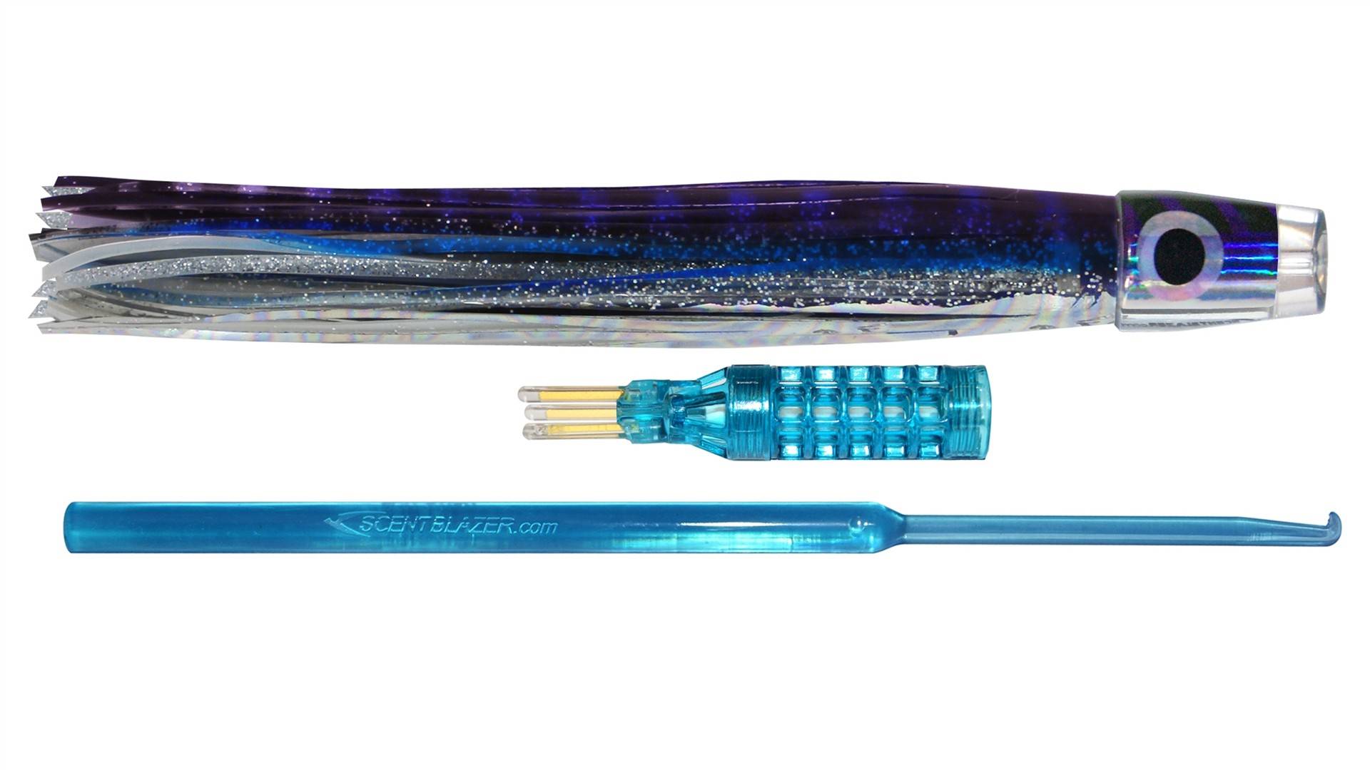 Skipjack Tuna 8" 20cm Mini Pusher Skirted Trolling Lure.