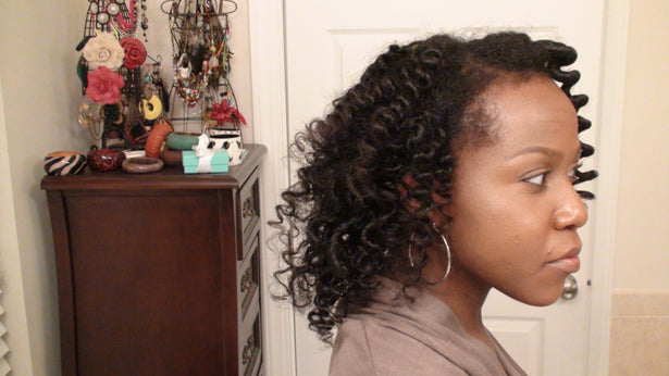 it transitions from protective pinned up style to a textured fro style ...