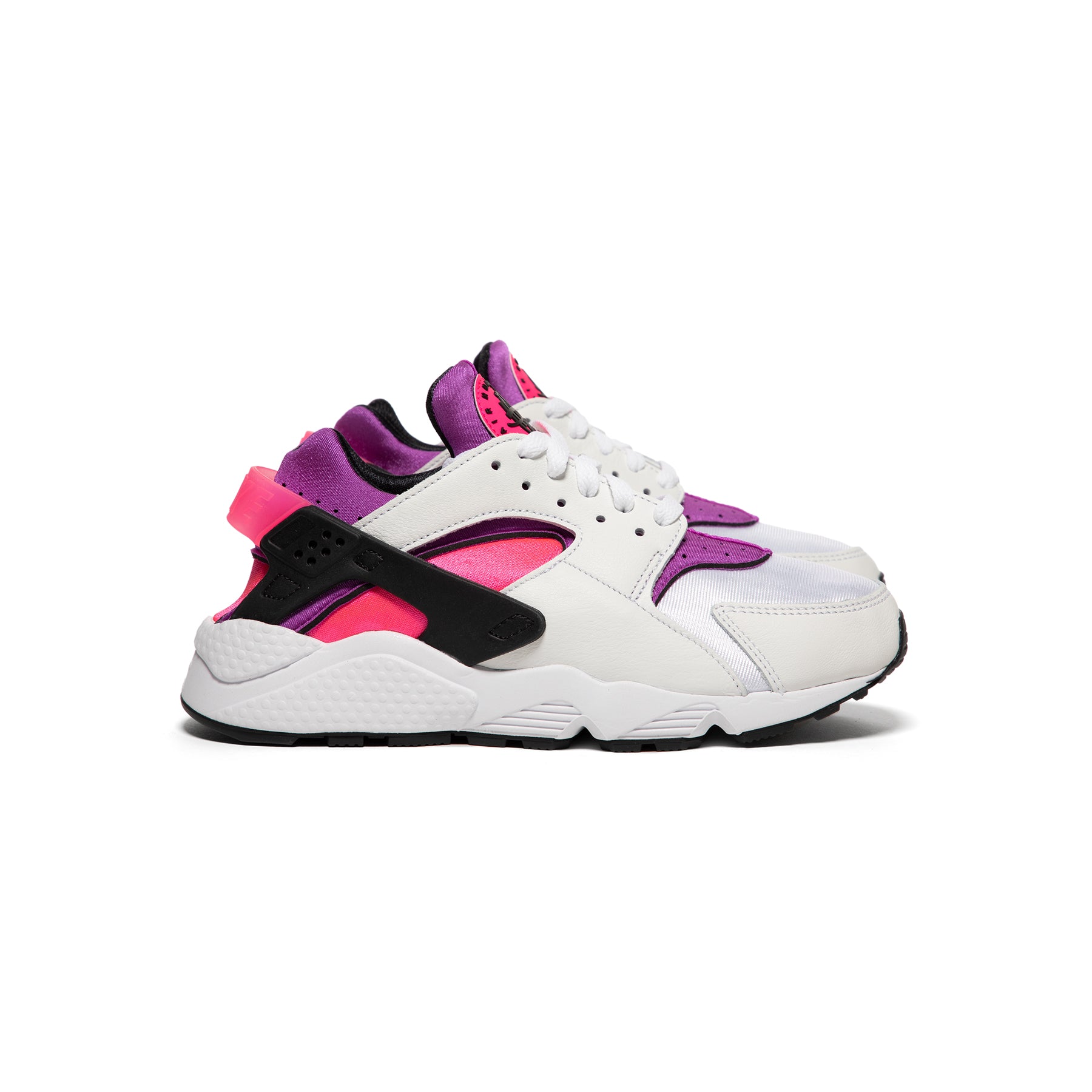 Nike Womens Air Huarache (White/Black/Hyper Pink/Vivid Purple) –