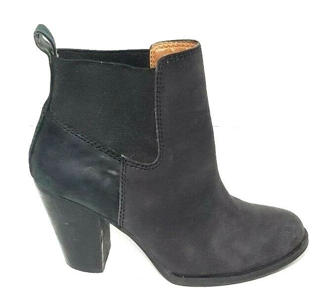 lucky brand black leather ankle boots