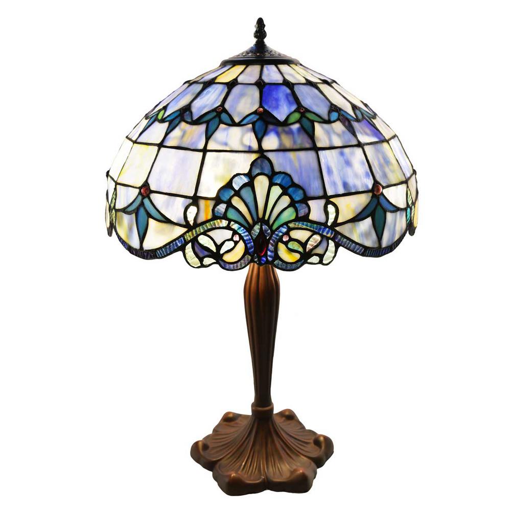 river of goods stained glass intellectual monkey table lamp