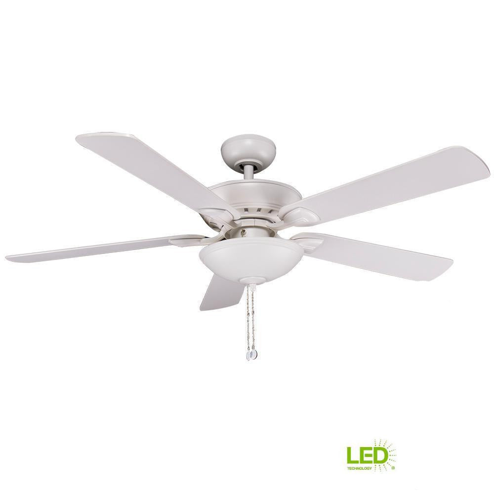 Connor 52 In Integrated Led Matte White Ceiling Fan With Light