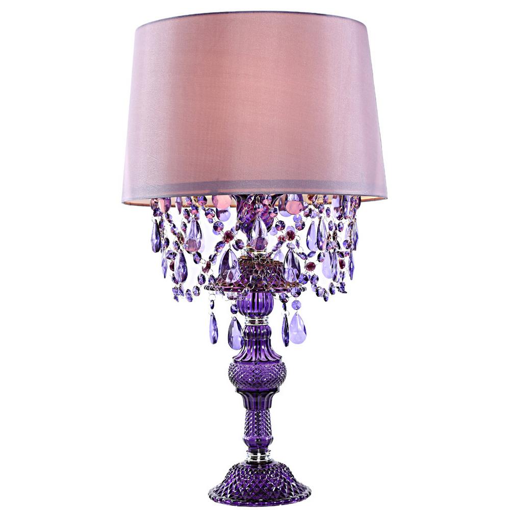 purple table lamp