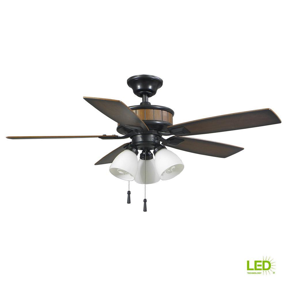 Riverwalk 42 In Led Indoor Outdoor Natural Iron Ceiling Fan With