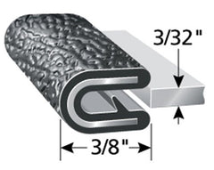 car door edge guards with internal aluminum metal clips