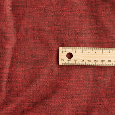 Red Velvet Two Tone 100% Linen Fabric