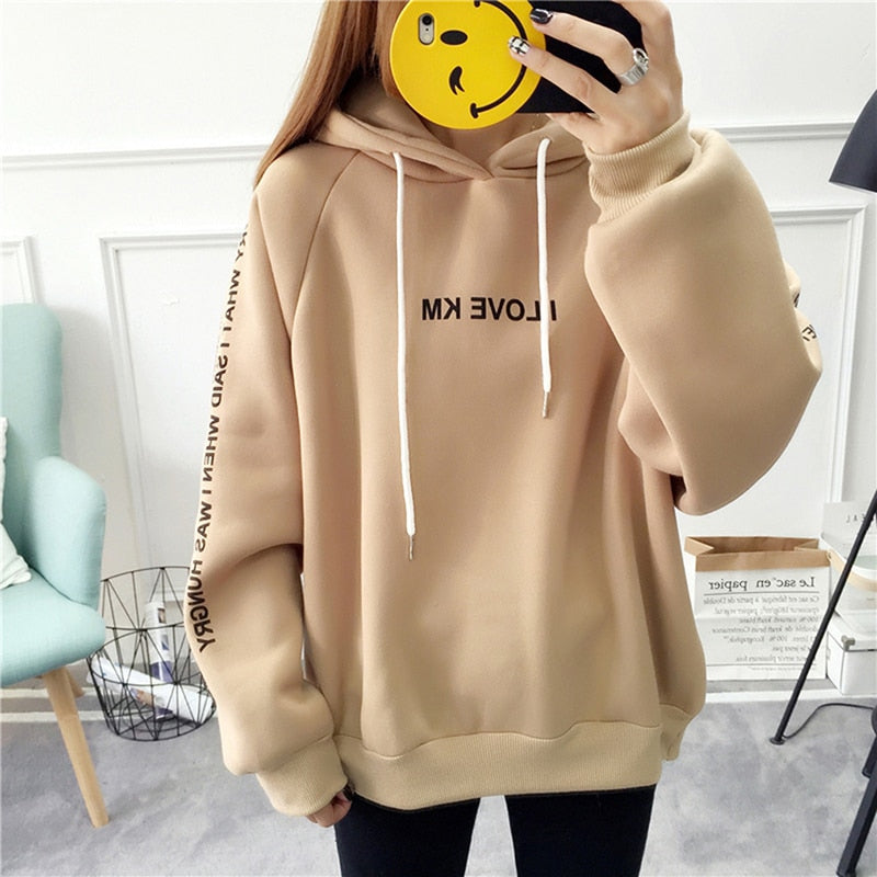 beige hoodie women