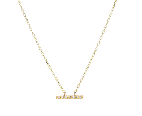 Small Trapeze Diamond Necklace