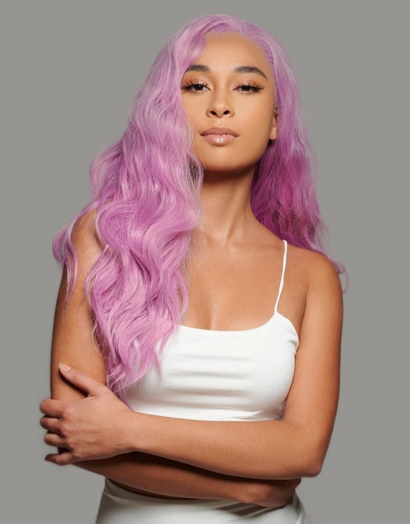 'Femme Fatale' Synthetic Wig | Magenta Pink Lace Front Wig | Essence Luxe Couture Wigs