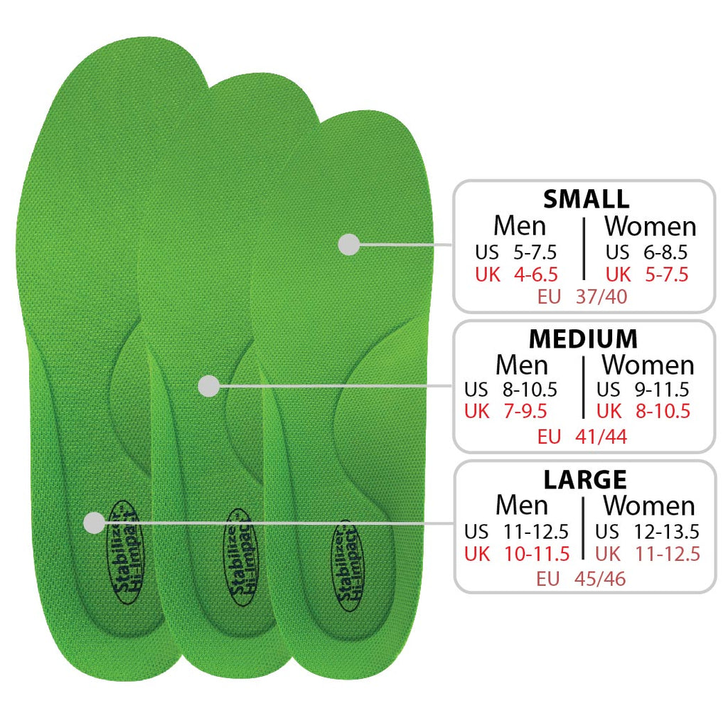 stabilizer orthotic insoles green sport athletic arch support