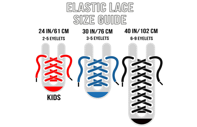 elastic lace size chart guide