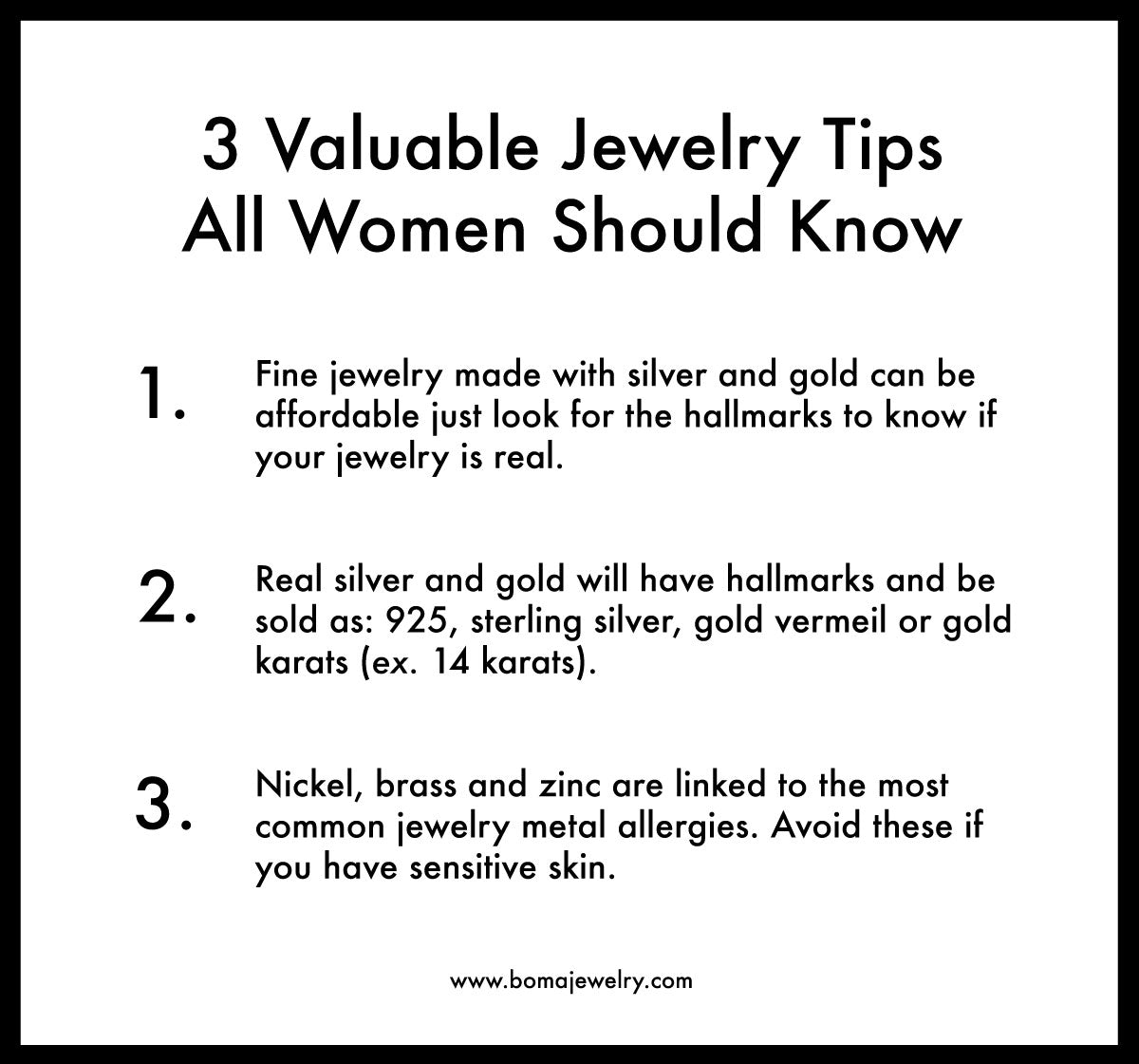 Boma Jewelry 3 Tips