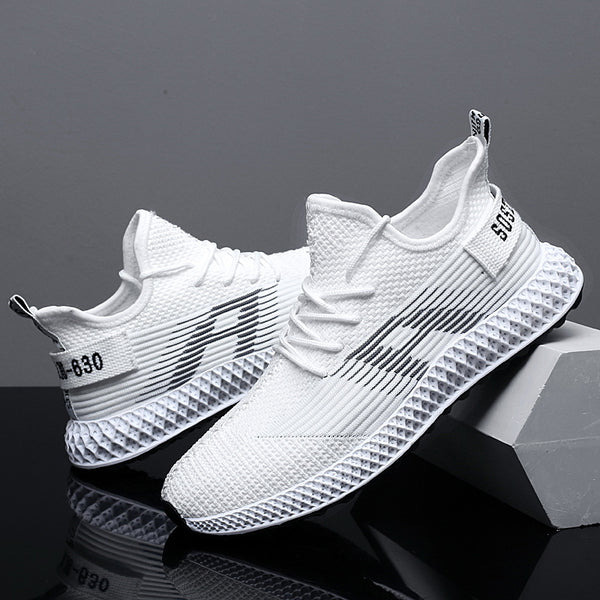 men's casual breathable flyknit sneakers