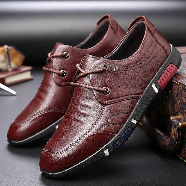 mens lace up leather shoes