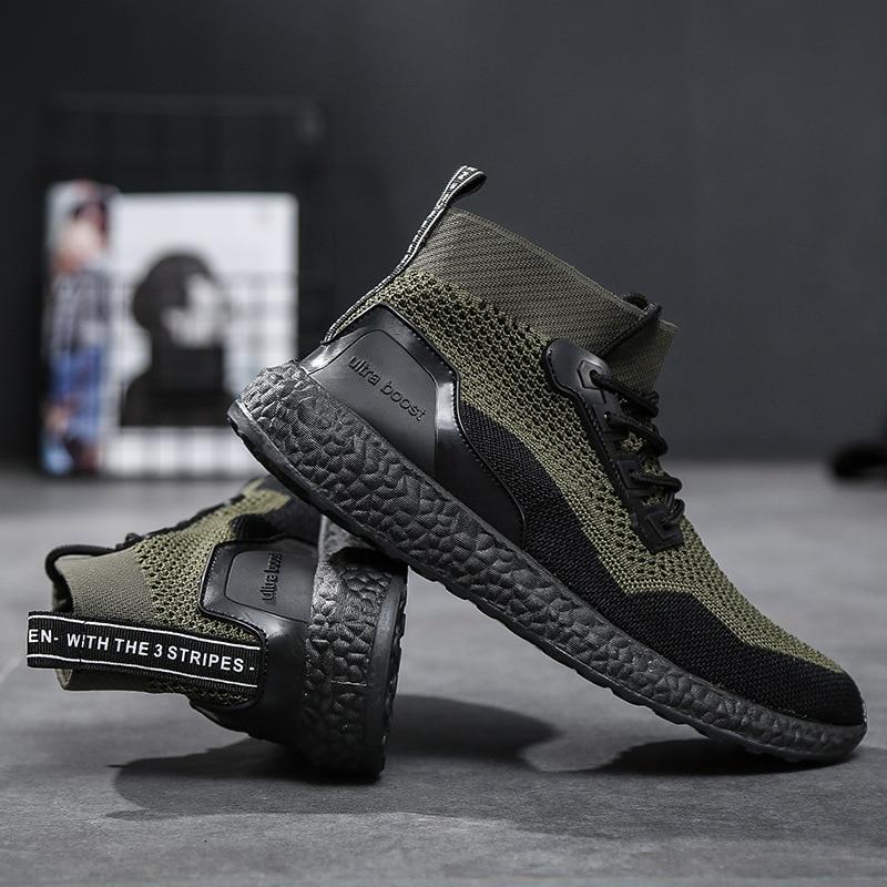 Breathable Mesh Lace Up Sock Trainers 