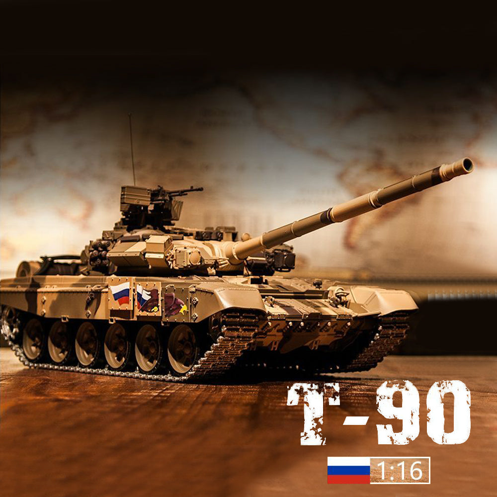 RC Tanks that Shoot 1/16 2.4GHZ Remote Control T90 Russian Battle Tank with  Smoke & Sound