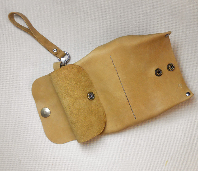 Cowhide leather DIY retro folding handbags - Practice Illustration Tutorial