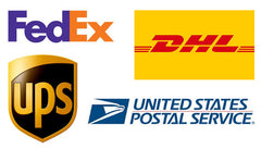 Our shipping service providers: FedEx, DHL, UPS, USPS etc.