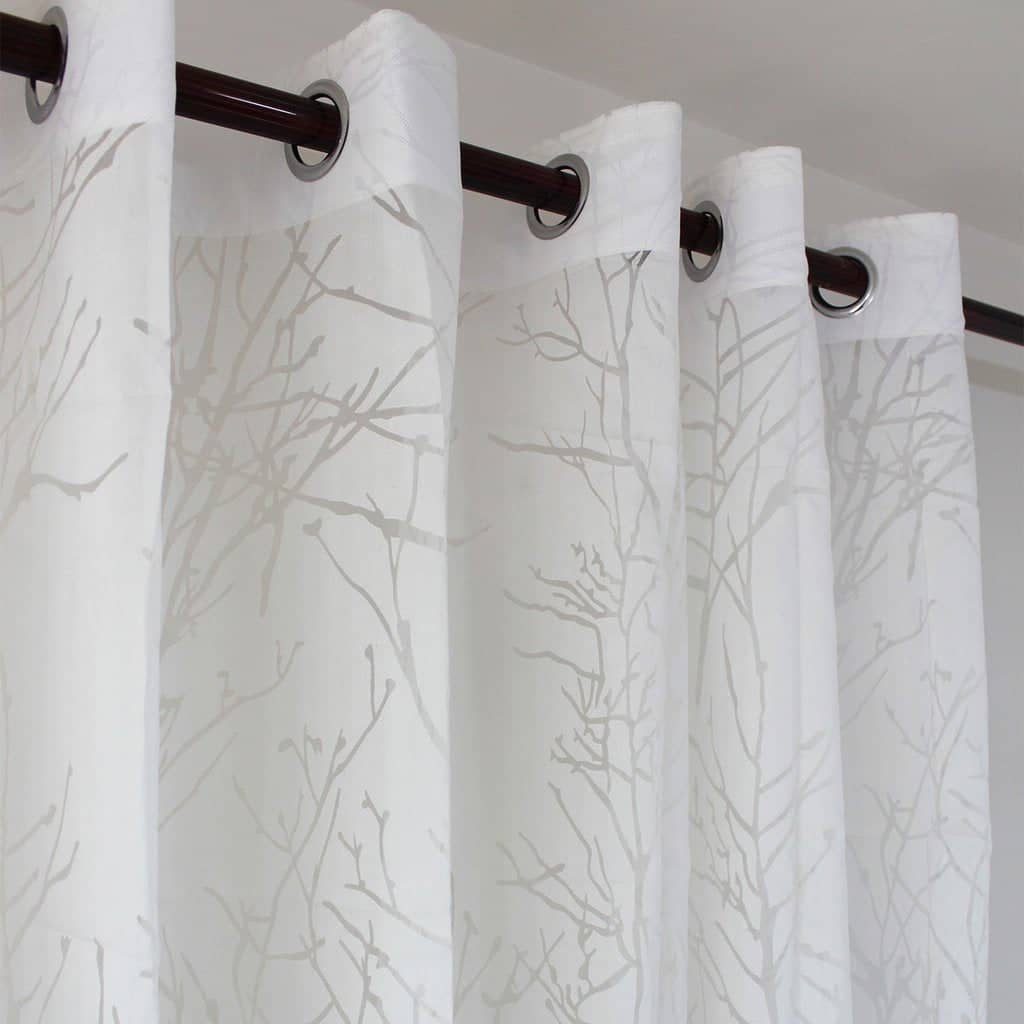 Branch Tree White Sheer Curtains For Bedroom Living Room 2 Panels Anady Top