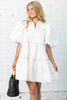 The Lena Billow Tiered Shirt Dress