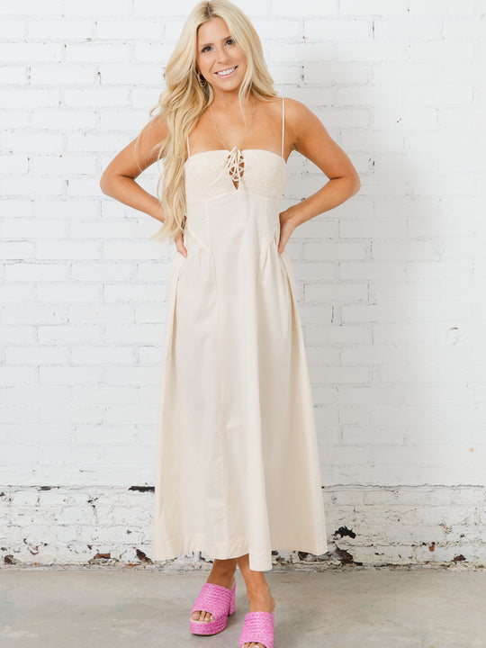 Free People Fifi Smocked Midi Dress