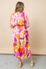 KARLIE Floral Satin Multi Drao Maxi