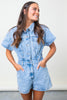 Abbey Short Sleeve Denim Romper