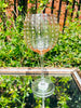 Portofino White Dot Wine Glass - Pink