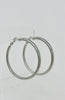 The Rhodium Textured Thick Hoop