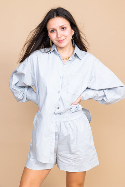 Blank Slate Button Up Top