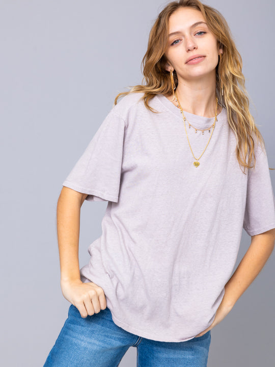 Project Social T Edie Linen Boyfriend Tee