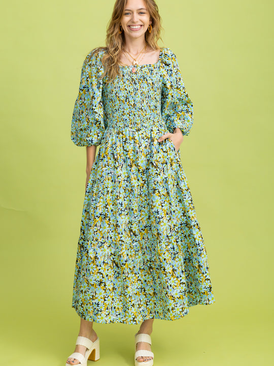 KARLIE Summer Days Smocked Maxi Dress