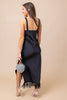 The Midnight Feather Maxi Dress
