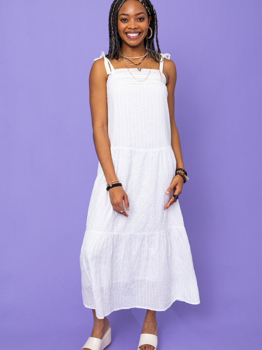 FRNCH Tiered Carlo Midi Dress