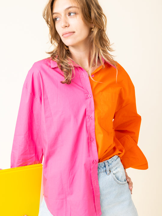 The Astria Bicolor Button Up Shirt