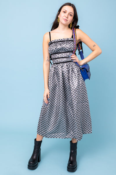 The Sofie Checkered Midi Dress