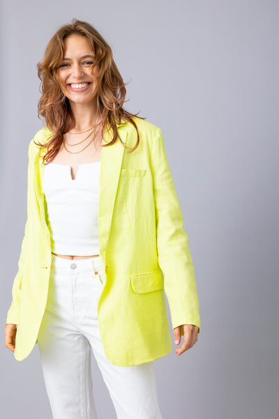 Steve Madden Linen on the Edge Blazer