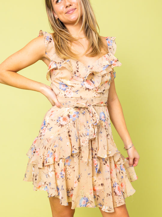 The Forever Timeless Floral Ruffle Dress