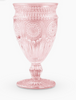 Vintage Style Pressed Glass Wine Goblet