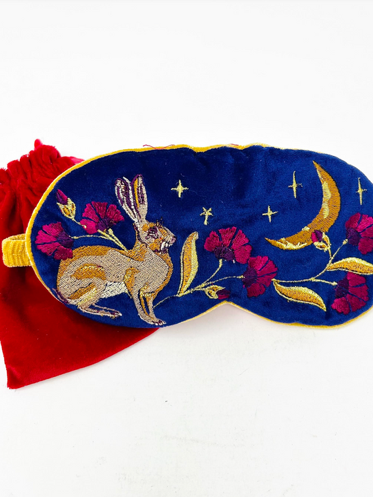 Lavender Velvet Hare at Midnight Eyemask