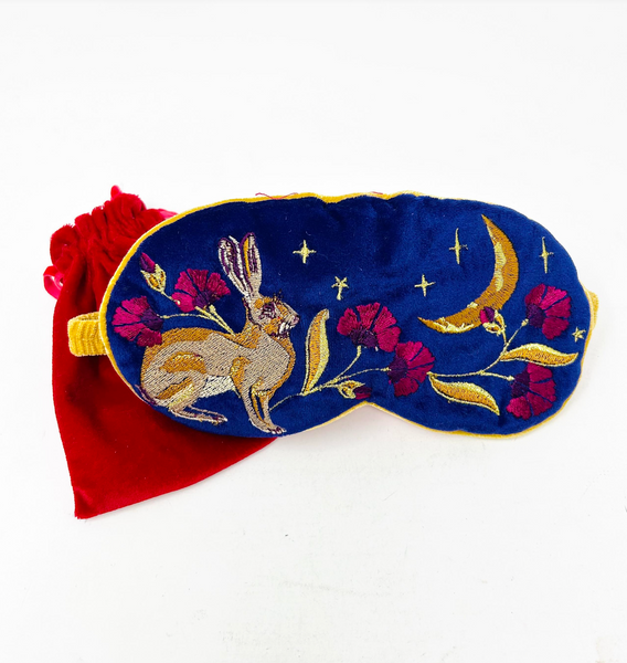 Lavender Velvet Hare at Midnight Eyemask