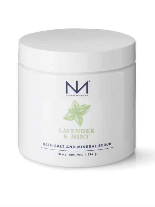 Niven Morgan Lavender Mint Bath Salt and Mineral Scrub