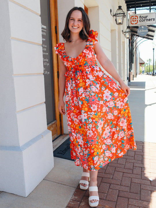 The Waverly Floral Ruffle Maxi Dress