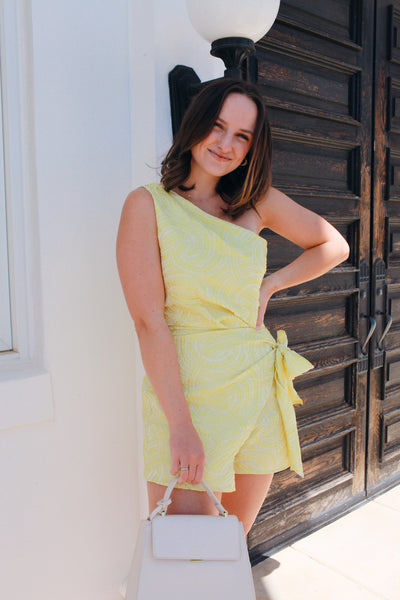 The Tucker Tarte One Shoulder Romper